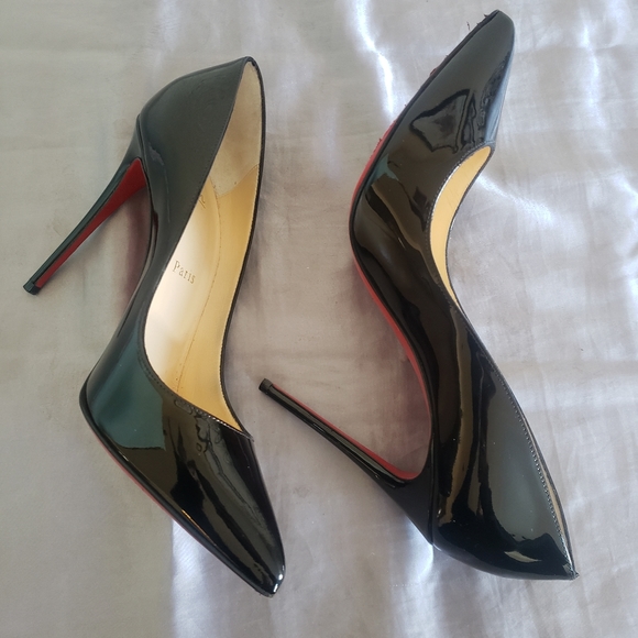 Christian Louboutin Pigalle Follies Black Patent Leather 100MM - Picture 7 of 16